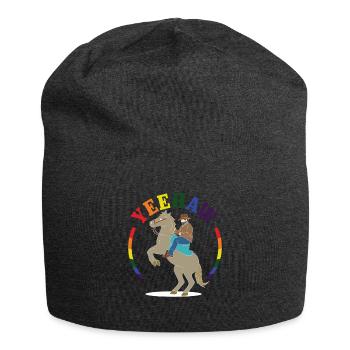 Yeehaw Cowboy Homosexuell - Jersey-Beanie - Anthrazit - Vorne