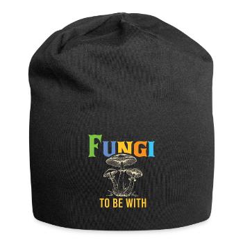Fungi To Be With Schwammerl Pilze Pilz - Jersey-Beanie - Schwarz - Vorne