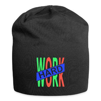 Hard Work - Jersey-Beanie - Schwarz - Vorne