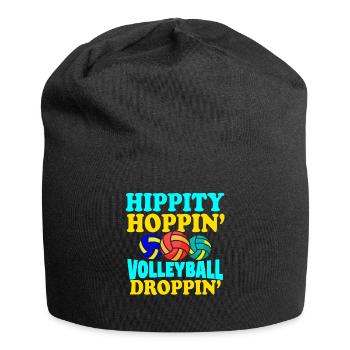 Pâques Volleyball Lapin Vacances Lapin Sport - Bonnet en jersey - noir - Devant