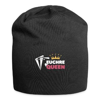 Euchre Queen Card Game Euchre Player Poker Euchre - Jersey Beanie - black - Front