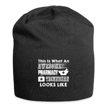 Pharmacy Technician Awesome Pharmacy Technician - Jersey Beanie - black - Front