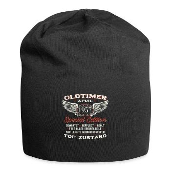 66. Geburtstag Mann April Jahrgang 1957 Oldtimer - Jersey-Beanie - Schwarz - Vorne