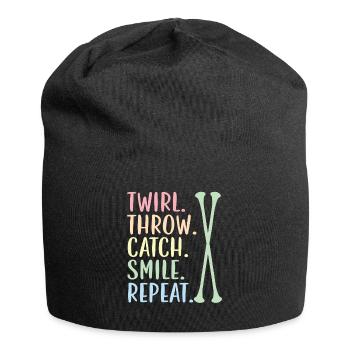 Swirl. Throw. Catch. Smile. Try again. Begged - Jersey Beanie - black - Front