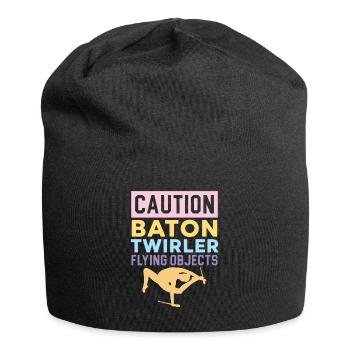 Vorsicht Baton Twirler Fliegende Objekte Baton Twi - Jersey-Beanie - Schwarz - Vorne
