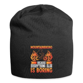Mountain biking because everything else - Jersey Beanie - black - Front