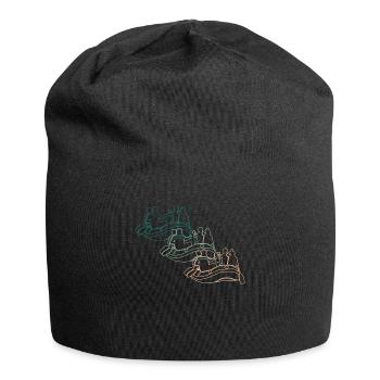 Rafting White Water Boating Retro Gift - Jersey Beanie - black - Front