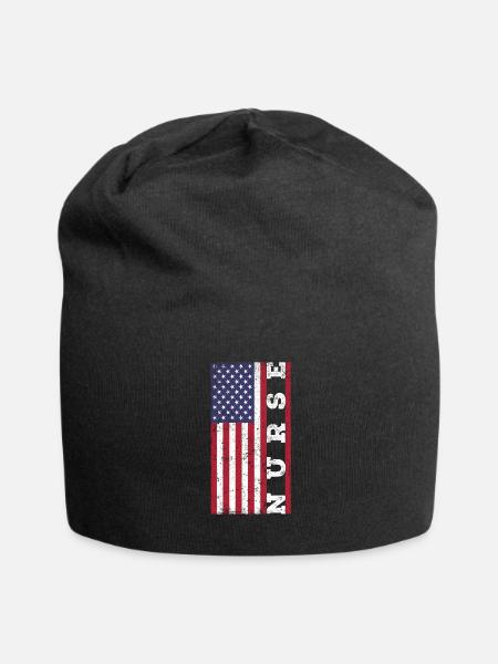 Patriotische Krankenschwester, - Jersey-Beanie - Schwarz
