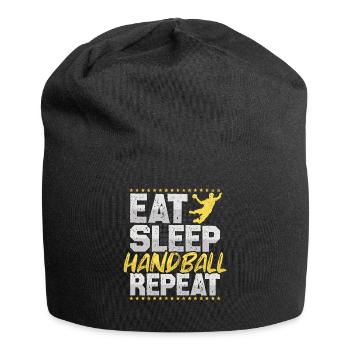 Handball Eat Sleep Repeat Ballsport Hobby Handball - Jersey-Beanie - Schwarz - Vorne
