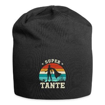Super Tante Beste Tante Der Welt Muttertag - Jersey-Beanie - Schwarz - Vorne