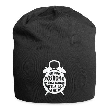 Prokrastinierender Wecker Prokrastinator Arbeit - Jersey-Beanie - Schwarz - Vorne