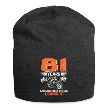 81 Years And Still On 2 Wheels 81th Birthday - Jersey Beanie - charcoal grey - Front