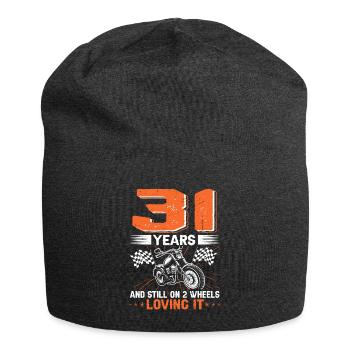 31 Years And Still On 2 Wheels 31th Birthday - Jersey Beanie - charcoal grey - Front