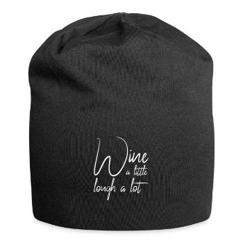 lustiger Wein Spruch - Jersey-Beanie - Schwarz - Vorne