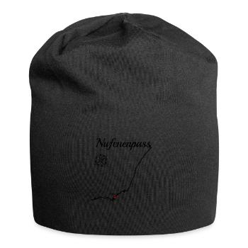 Nufenenpass-Serpentinen - Jersey-Beanie - Schwarz - Vorne