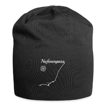 Nufenenpass-Serpentinen - Jersey-Beanie - Schwarz - Vorne