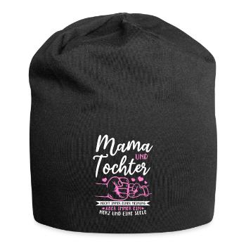 tolles Muttertag Spruch - ein Herz und eine Seele. - Jersey-Beanie - Schwarz - Vorne