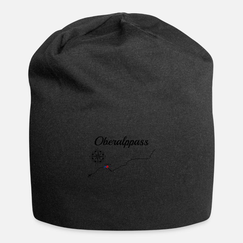 Oberalppass -Serpentiner - Jersey-Beanie - Schwarz