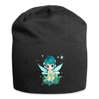 Little Fairy Magical Fairytale Creature Glitter - Jersey Beanie - black - Front