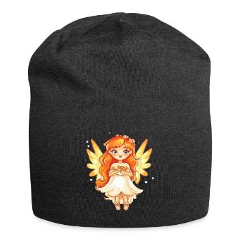 Fée Ange Magique Anges Ailes Enchanteresses - Bonnet en jersey - charbon - Devant