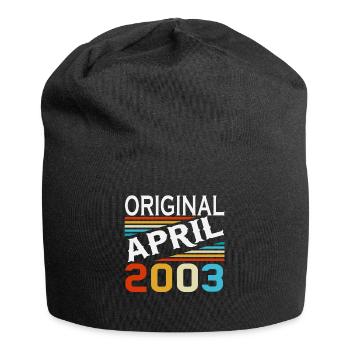 April 2003 Jahrgang geboren Vintage Geburtstag - Jersey-Beanie - Schwarz - Vorne