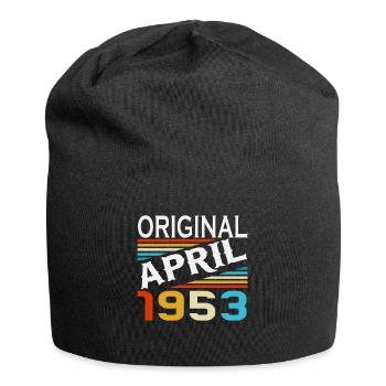 April 1953 Jahrgang geboren Vintage Geburtstag - Jersey-Beanie - Schwarz - Vorne