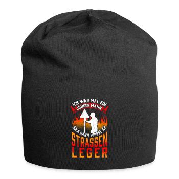 Straßenwärter war mal jung Straßenbauer - Jersey-Beanie - Schwarz - Vorne