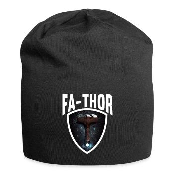 Papa Vathor Va Thor Vatertag Vatertagsgeschenk - Jersey-Beanie - Schwarz - Vorne