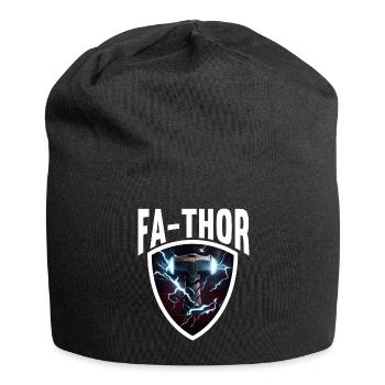Papa Vathor Va Thor Vatertag Vatertagsgeschenk - Jersey-Beanie - Schwarz - Vorne