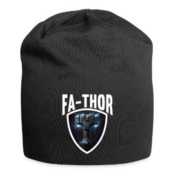Papa Vathor Va Thor Vatertag Vatertagsgeschenk - Jersey-Beanie - Schwarz - Vorne