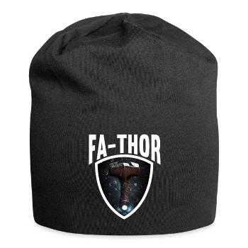 Papa Vathor Va Thor Vatertag Vatertagsgeschenk - Jersey-Beanie - Schwarz - Vorne