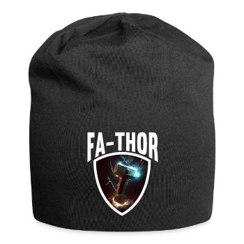 Papa Vathor Va Thor Vatertag Vatertagsgeschenk - Jersey-Beanie - Schwarz - Vorne