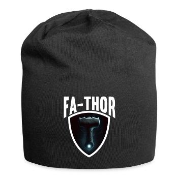 Papa Vathor Va Thor Vatertag Vatertagsgeschenk - Jersey-Beanie - Schwarz - Vorne