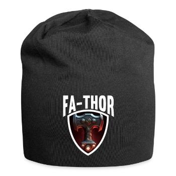 Papa Vathor Va Thor Vatertag Vatertagsgeschenk - Jersey-Beanie - Schwarz - Vorne