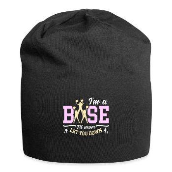 Cheerleading Je suis la base, je ne te laisserai jamais faire de la gymnastique - Bonnet en jersey - noir - Devant