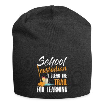 Schulaufseher Zitat Bildung Verwahrung - Jersey-Beanie - Anthrazit - Vorne