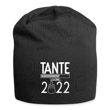 Tante Loading 2022 Babyankündigung Geburt Beste Ta - Jersey-Beanie - Schwarz - Vorne