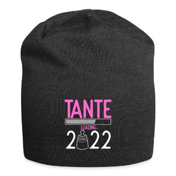 Tante Loading 2022 Babyankündigung Geburt Schwange - Jersey-Beanie - Anthrazit - Vorne