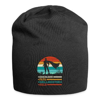 Bester Ehemann Papa Grillmeister Held - Jersey-Beanie - Schwarz - Vorne