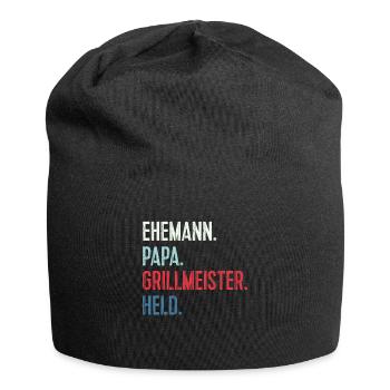 Bester Ehemann Papa Grillmeister Held - Jersey-Beanie - Schwarz - Vorne