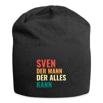 Sven Der Mann Der Alles Kann Vorname Sven - Jersey-Beanie - Schwarz - Vorne