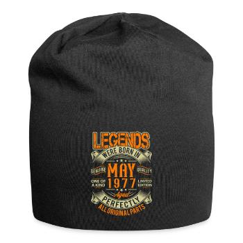 1977 Mai Geburtstag Legende - Jersey-Beanie - Schwarz - Vorne