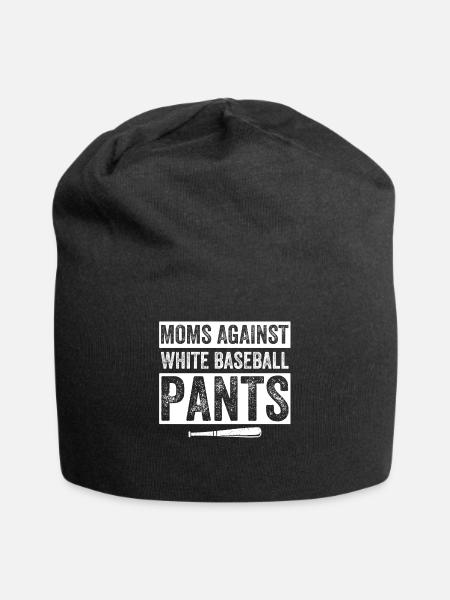 Mamans contre les pantalons de baseball blancs - Bonnet en jersey - noir