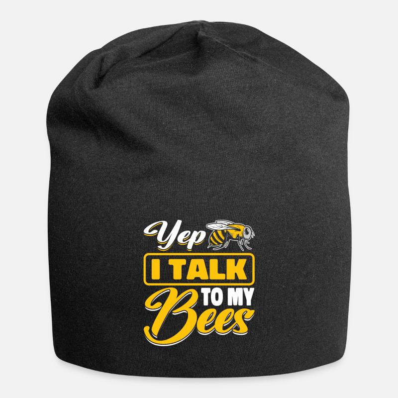 beekeeper beekeeper bees honey bee beekeeping - Jersey Beanie - black
