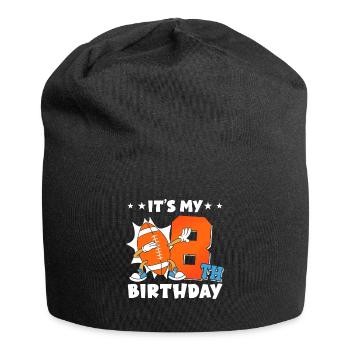 C’est mon 8ème anniversaire de football américain - Bonnet en jersey - noir - Devant