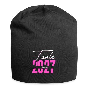 Tante Loading 2027 Babyankündigung Geburt Babygesc - Jersey-Beanie - Schwarz - Vorne