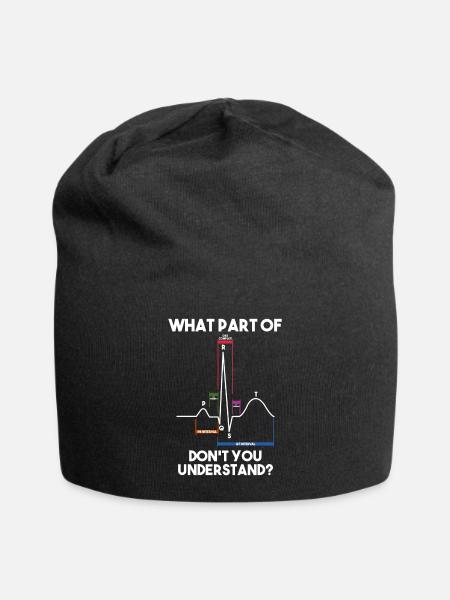 Infirmière cardiologue en cardiologie - Bonnet en jersey - noir