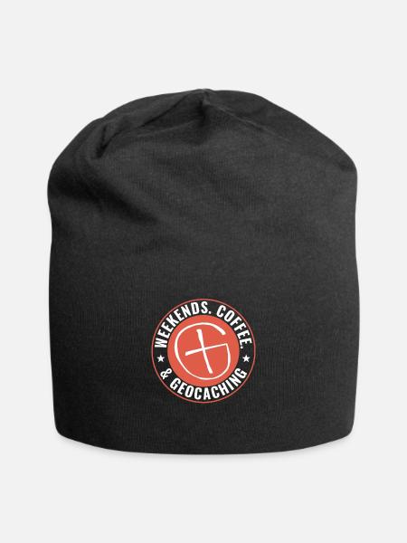 Geocaching Fun Geocacher Weekends Coffee - Jersey Beanie - black