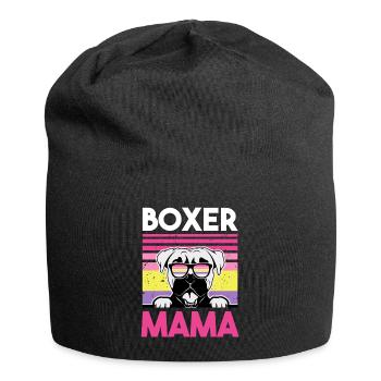 Hund Boxer Mama - Jersey-Beanie - Schwarz - Vorne