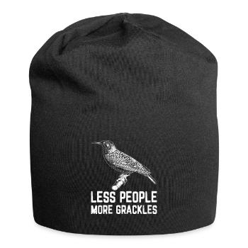 Blackbird Grackle Bird Design pour les ornithologues amateurs - Bonnet en jersey - noir - Devant